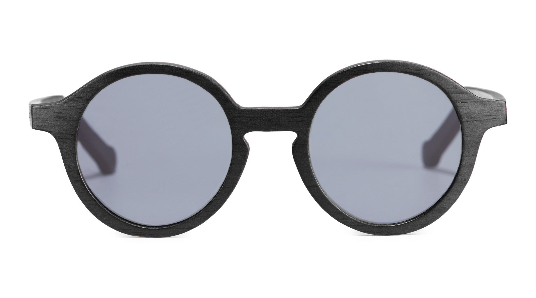 Ezra Black RX Walnut Wood Sunglasses Front